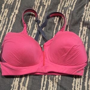 VSX Vibrant Pink Sports Bra with Front Zip